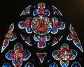 Stained Glass in Worms - Jesus Christ in Heaven Royalty Free Stock Photo
