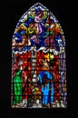 Stained glasses Artwork inside the Manizales Cathedral, Colombia Royalty Free Stock Photo