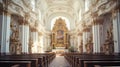 stained interior church building