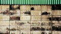 Stained and old brick block wall background. Royalty Free Stock Photo