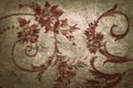 Stained old carpet oriental grunge pattern surface abstract texture background Royalty Free Stock Photo