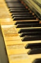 Stained Old Piano Keys
