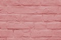 Stained old stucco red painted brick wall background, aged masonry texture Royalty Free Stock Photo