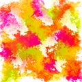 Stained pattern texture background highlight pink, orange, yellow, green and white color - modern painting art - watercol