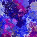 stained pattern texture square background royal blue purple violet fuchsia color - modern painting art - watercolor