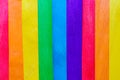 Rainbow colored wooden popsicle sticks Royalty Free Stock Photo