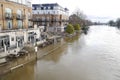 Staines upon Thames with its towpath underwater