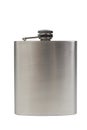 Stainles steel flask isolated on white background Royalty Free Stock Photo