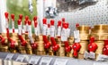 Stainless ball valve on a shop window. Belarus Mikhanovichi July 10, 2020. plumbing Royalty Free Stock Photo