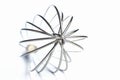 stainless balloon whisk isolated in white background Royalty Free Stock Photo