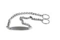 Stainless chain tag for writing name of dogs