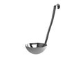 Stainless metal soup ladle isolated over white background Royalty Free Stock Photo