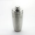 Stainless shaker on white background