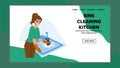 stainless sink cleaning kitchen vector