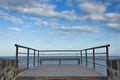 Stainless steel balcony banister to atlantic ocean