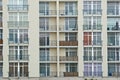 Stainless steel balcony on the modern building