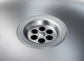Stainless steel bathroom or kitchen sink hole