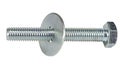 Stainless steel bolt with washer Royalty Free Stock Photo