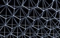 Stainless steel braided hexagonal structure for roof