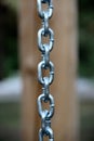 A stainless steel chain with soldered links Royalty Free Stock Photo