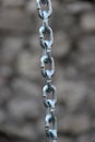 A stainless steel chain with soldered links Royalty Free Stock Photo