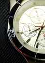 The stainless steel of chronograph watch Royalty Free Stock Photo