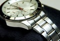 The stainless steel of chronograph watch Royalty Free Stock Photo