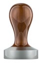 Stainless Steel Coffee Tamper with wooden handle. 3D rendering