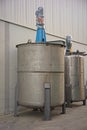 Stainless steel container tank for liquid solvent Royalty Free Stock Photo