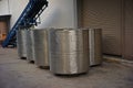 Stainless steel container tank for liquid solvent Royalty Free Stock Photo