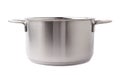 Stainless steel cooking pot pan isolated over white background Royalty Free Stock Photo