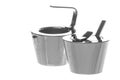 Stainless Steel Creamer And Sugar Bowls