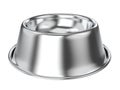 Stainless Steel Dog Bowl Isolated on White Background. Royalty Free Stock Photo