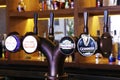 stainless steel draft beer dispenser in a bar counter