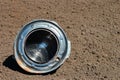 Stainless steel drum of an old washing machine