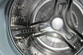 Stainless steel drum washing machine. Royalty Free Stock Photo
