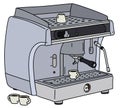 The stainless steel electric espresso maker