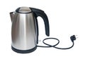 Stainless steel electric kettle isolated on the white