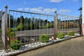 Stainless steel fence Royalty Free Stock Photo