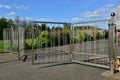 Stainless steel fence Royalty Free Stock Photo