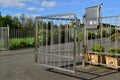 Stainless steel fence Royalty Free Stock Photo