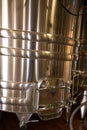 Stainless steel fermenters for wine in bordeaux Royalty Free Stock Photo