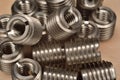 Stainless steel fine thread wood insert. Composite and polymer panels threaded insert. Internal 1 4-20 NC threaded insert.