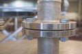 Stainless steel flange Royalty Free Stock Photo