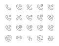 Stainless steel flat line icons set. Metal sheet, coil, strip, pipe, armature vector illustrations. Outline signs for