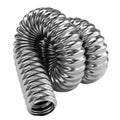 Stainless steel flexible hoses and flexi pipes, fittings and pressure joints close-up mackro. Industrial metal concept Royalty Free Stock Photo