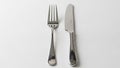 The fork features four evenly spaced tines with a smooth reflective surface Royalty Free Stock Photo