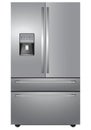 Stainless steel french four door refrigerator Royalty Free Stock Photo