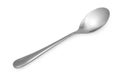 Stainless steel glossy metal kitchen spoon isolated Royalty Free Stock Photo