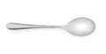 Stainless steel glossy metal kitchen spoon isolated Royalty Free Stock Photo